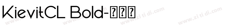 KievitCL Bold字体转换